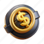 gold, dollar, invoice, receipt, bill 