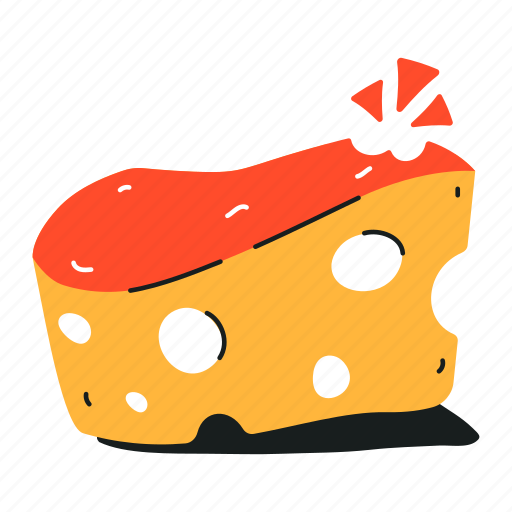 Sponge cake, cake slice, dessert, sweet food, confectionery item icon - Download on Iconfinder