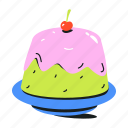 chiffon cake, cream cake, bakery food, confectionery item, dessert