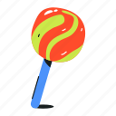 confectionery, round lollipop, sweetmeat, sweet stick, candy stick