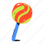 confectionery, round lollipop, sweetmeat, sweet stick, candy stick 