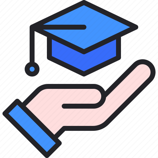 Hand, hat, graduate, graduation, diploma icon - Download on Iconfinder