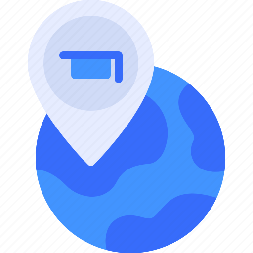 Global, education, graduation, map, pin, worldwide icon - Download on Iconfinder