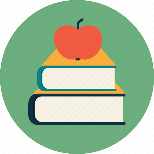 Apple, book, college, study, teacher, university icon - Download on Iconfinder