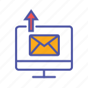 data upload, email client, internet, mail communication, send message