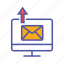 data upload, email client, internet, mail communication, send message 