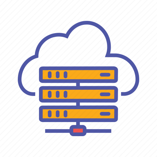 Bigdata, cloud data center, cloud database, cloud server, cloud storage, hosting server icon - Download on Iconfinder