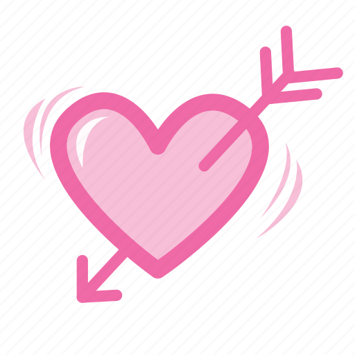 Arrow, heart, love, passion, relationship, romantic icon - Download on Iconfinder