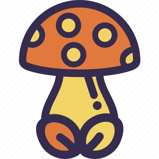 Amanita, autumn, fall, mushroom, orange, yellow icon - Download on Iconfinder