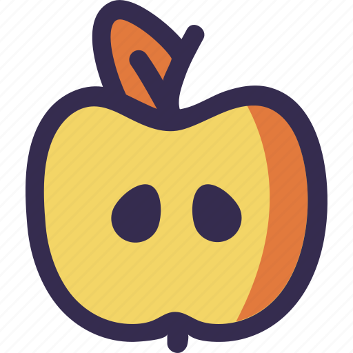 Apple, autumn, fall, half, orange, sliced, yellow icon - Download on Iconfinder