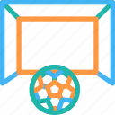 football goal post, football net, goal, handball