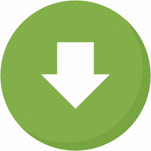Arrow, circle, direction, down, download, green, navigation icon - Download on Iconfinder