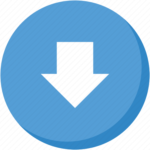 Arrow, circle, direction, down, download, lightblue, navigation icon - Download on Iconfinder
