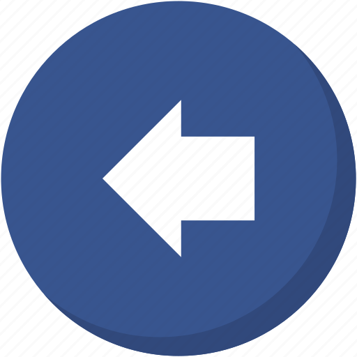 Arrow, back, circle, darkblue, direction, left, navigation icon - Download on Iconfinder