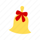 bell, christmas, bow, decoration, ring