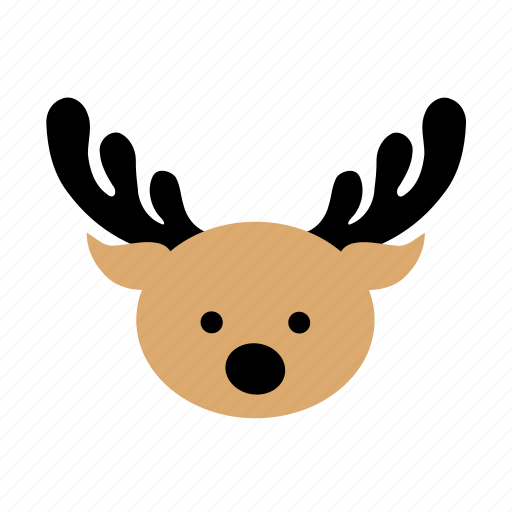 Dear, reindeer, christmas, head icon - Download on Iconfinder