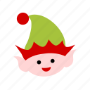 elf, head, christmas, hat