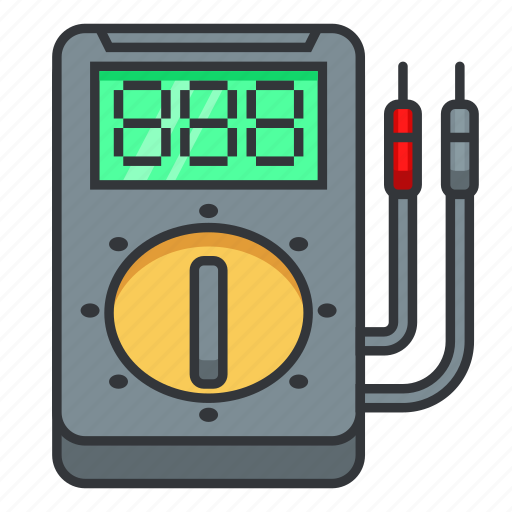 Digital, electrician, electronic, equipment, hard, meter, multimeter icon - Download on Iconfinder