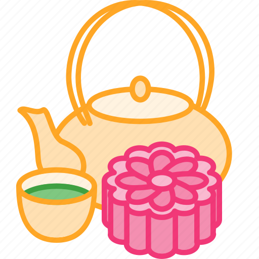 Autumn, cup, festival, mid, mooncake, pot, tea icon - Download on Iconfinder