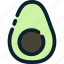 avocado, fruit, food 