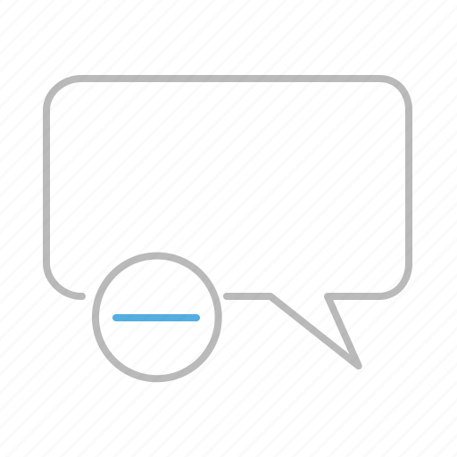 Text, discussion, remove, minus, dash, speech bubble, stroke icon - Download on Iconfinder