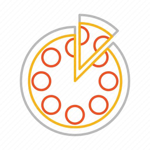 Italian, italy, food, stroke, line, junk food, pizza icon - Download on Iconfinder