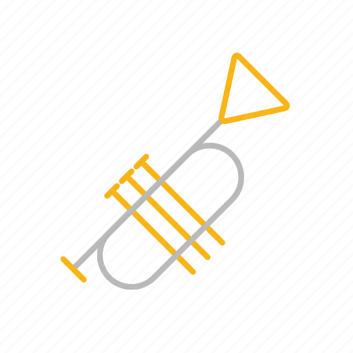 Concert, instrument, stroke, music, melody, trumpet, line icon - Download on Iconfinder