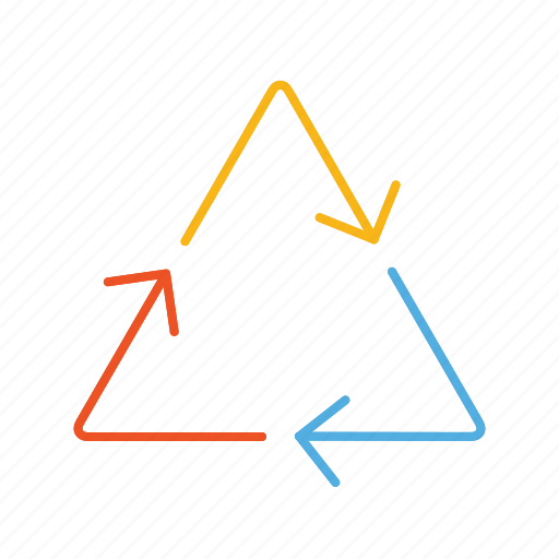 Triangle, arrows, arrow, line icon - Download on Iconfinder