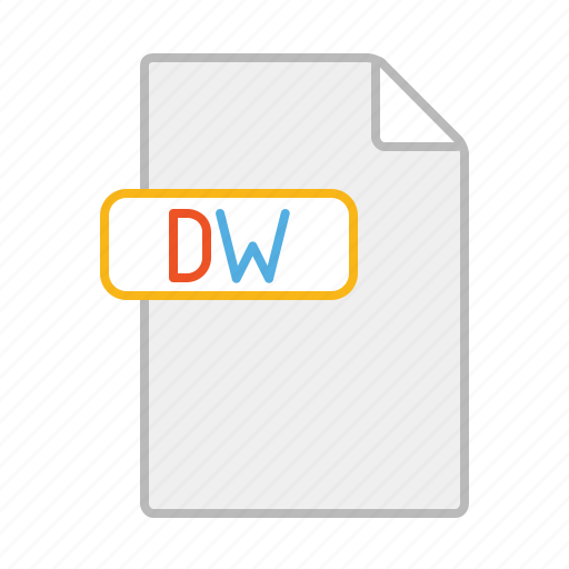 Dreamweaver, file, dw, line, document, software icon - Download on Iconfinder