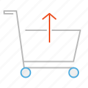 customer, shop, buy, shopping, trolley, cart, supermarket, store, line, shopping cart, empty
