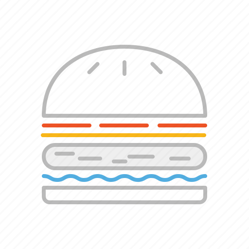 Food, line, junk food, hamburger, fast food icon - Download on Iconfinder