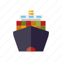 cargo, container, industry, ship, shipping, transportation, vessel