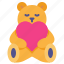 teddy bear, valentines day, heart, childhood 