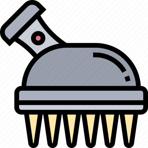 Brush, scalp, massager, therapy, care icon - Download on Iconfinder