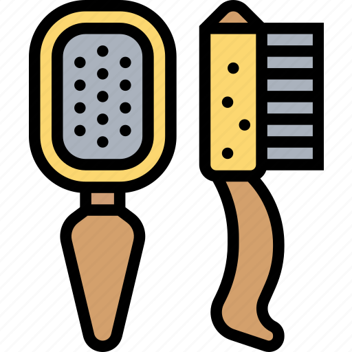Brush, teasing, hair, fluffing, stylish icon - Download on Iconfinder