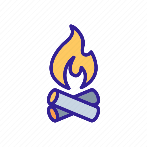 Art, combustible, contour, fire, material, outdoor, wood icon - Download on Iconfinder