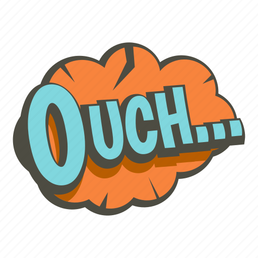 Art, comic, exclamation, expression, ouch, text, word sticker - Download on Iconfinder