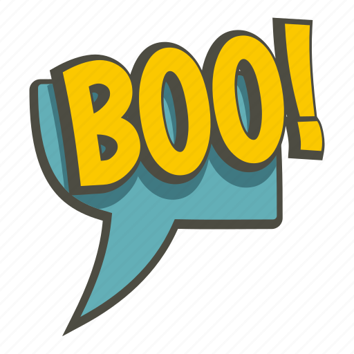Boo, bubble, exclamation, expression, speech, text, word sticker - Download on Iconfinder