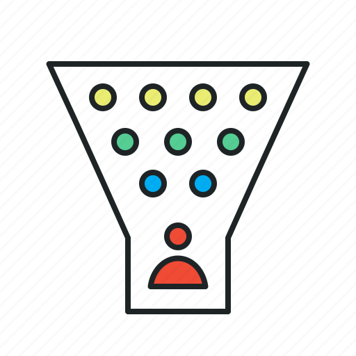 Audience, client, conversion, customers, filter, funnel, loyalty icon - Download on Iconfinder