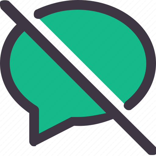 Chat, comment, conversation, message, slash icon - Download on Iconfinder