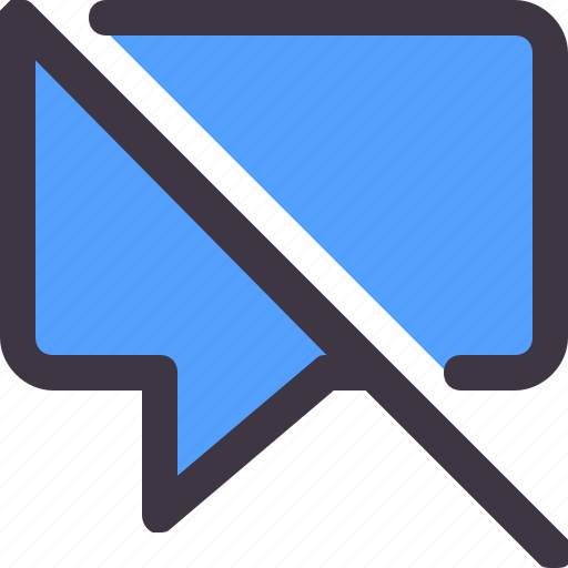 Chat, comment, conversation, message, slash icon - Download on Iconfinder