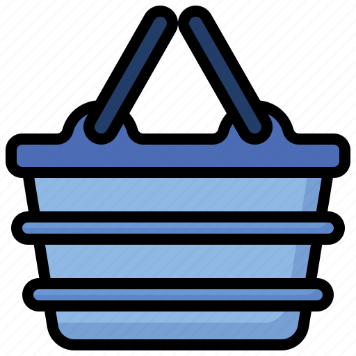 Basket, shopping, commerce, and, store, supermarket, container icon - Download on Iconfinder