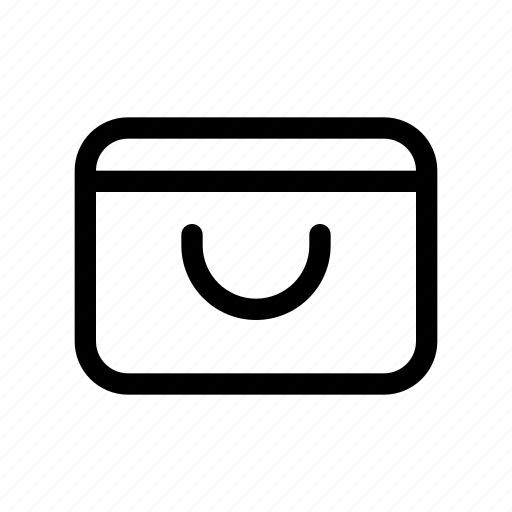 Commerce, shopping bag open, stroke icon - Download on Iconfinder