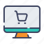 desktop, cart, shop, online 