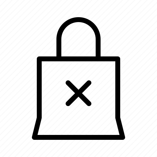 Bag, commerce, delete, interface, shop, ui, ux icon - Download on Iconfinder