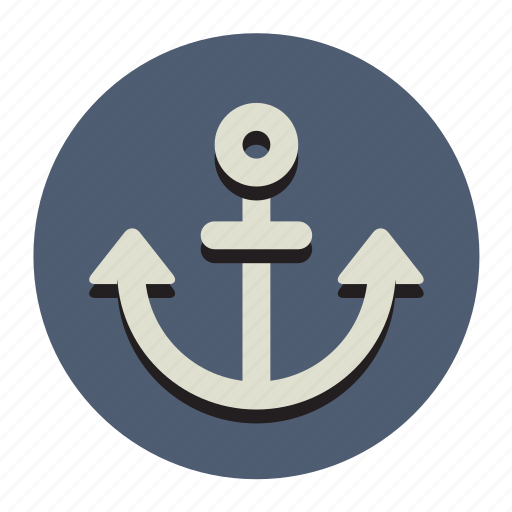 Anchor, anchorman, anchorperson, app, colored, lynchpin, round icon - Download on Iconfinder