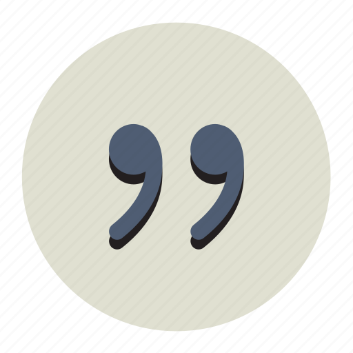 App, colored, paraphrase, quotation, quotations, quote, round icon - Download on Iconfinder