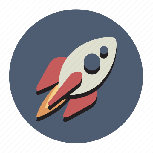 App, colored, missile, missiles, rocket, round icon - Download on Iconfinder