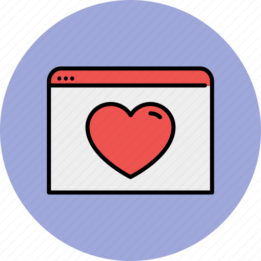 Browser, communication, favourite, heart, internet, window icon - Download on Iconfinder