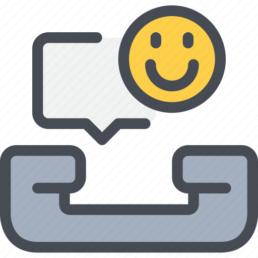 Call, communication, happy, phone, speech bubble, talk icon - Download on Iconfinder